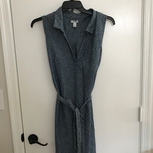 Old Navy Chambray Polka Dress