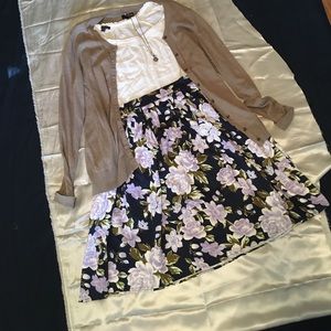 Women's floral aline skirt