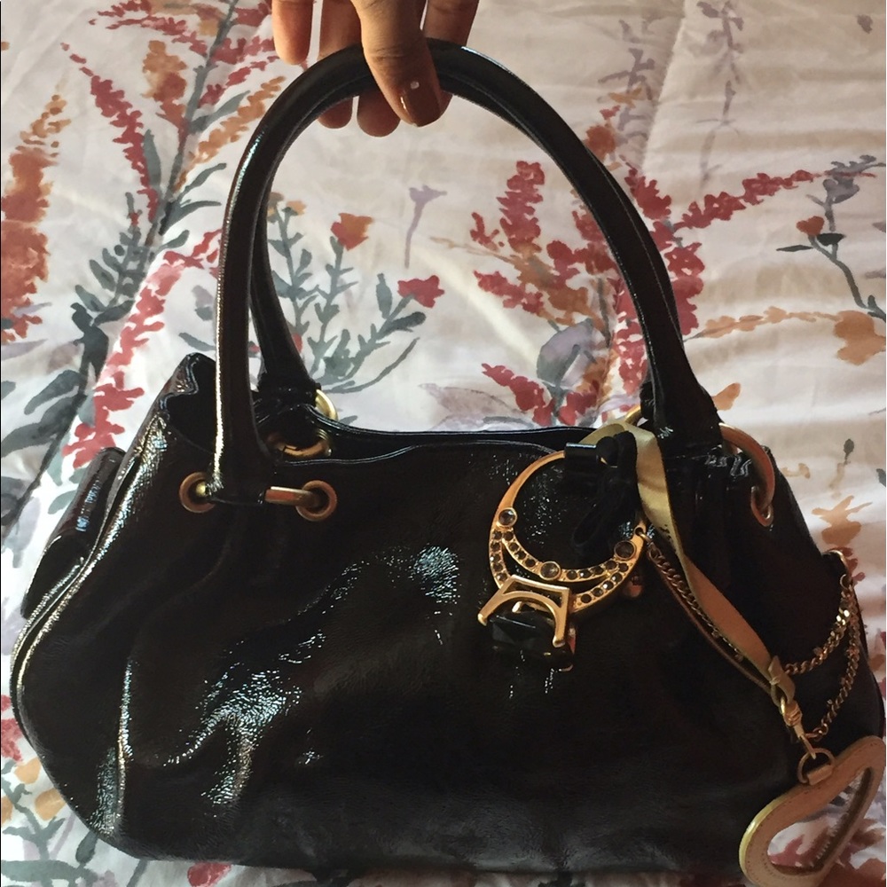 Juicy Couture Black Patten Leather Bag