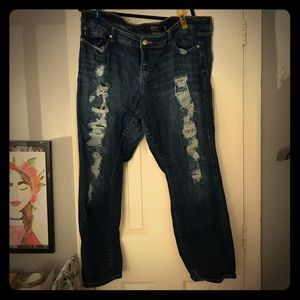 Boyfriend distressed jeans!