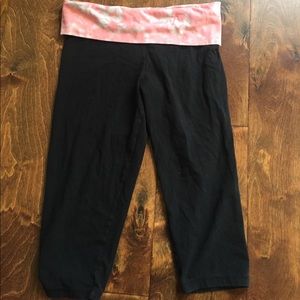 Victoria's Secret pink cropped tie-dye bling yoga