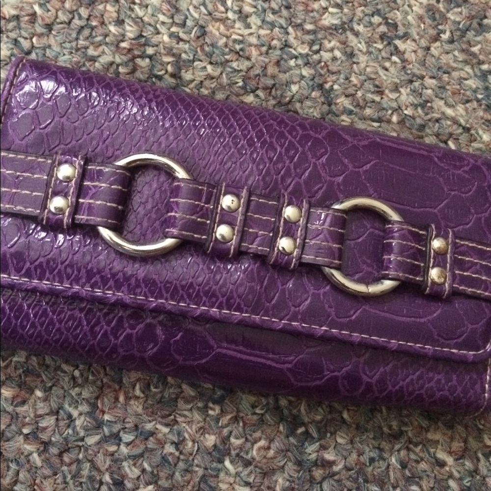 Purple wallet- leather look
