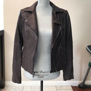 Leather BCBG biker jacket