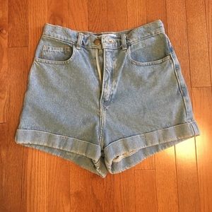 American Apparel jean shorts size 27