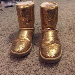 Gold Sparkly Ugg Boots