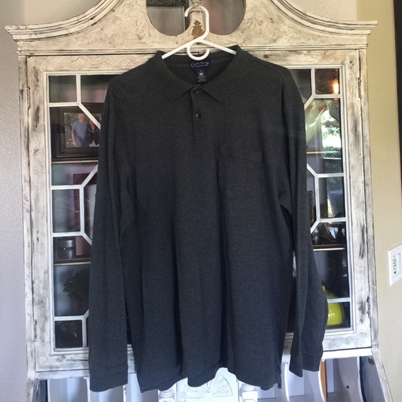 Long Sleeve Collard Cotton Shirt - Picture 1 of 3