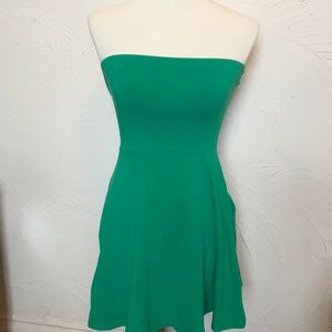 Express Strapless Emerald Dress