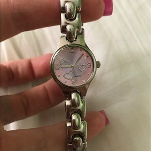Stainless steel and quartz watch
