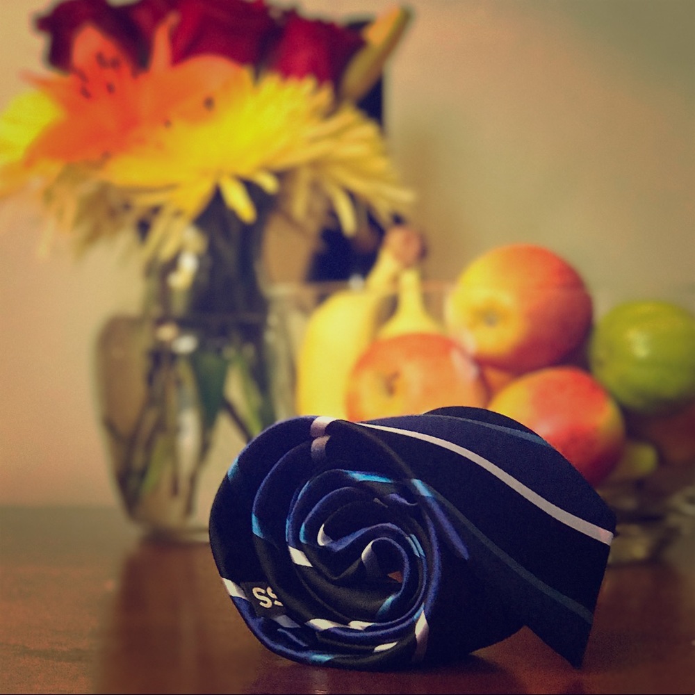 Blue & black Express necktie