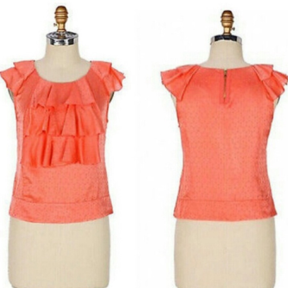 Leifsdottir Anthropologie silk ruffled blouse