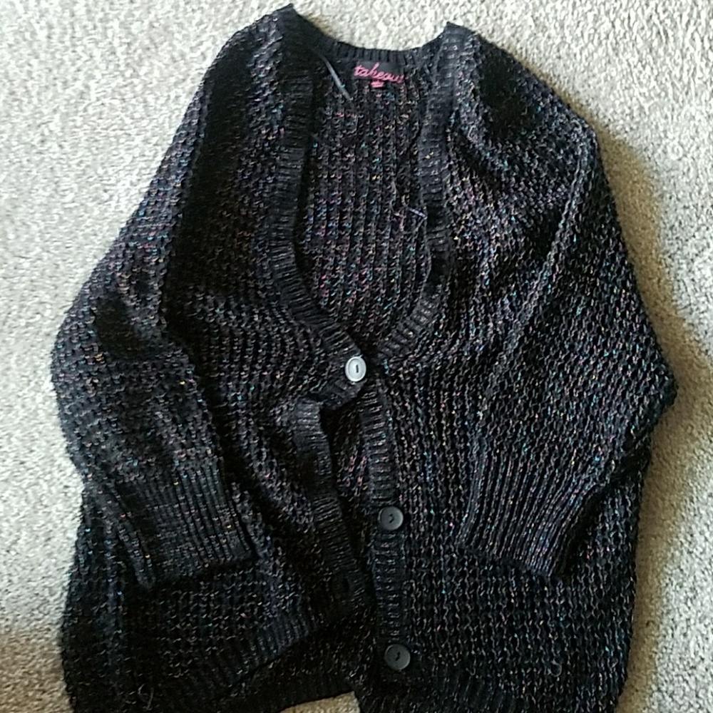 Black with glitter threaded cardigan