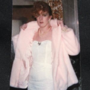 Vintage Sasson Pink Faux Fur Coat, Size Large