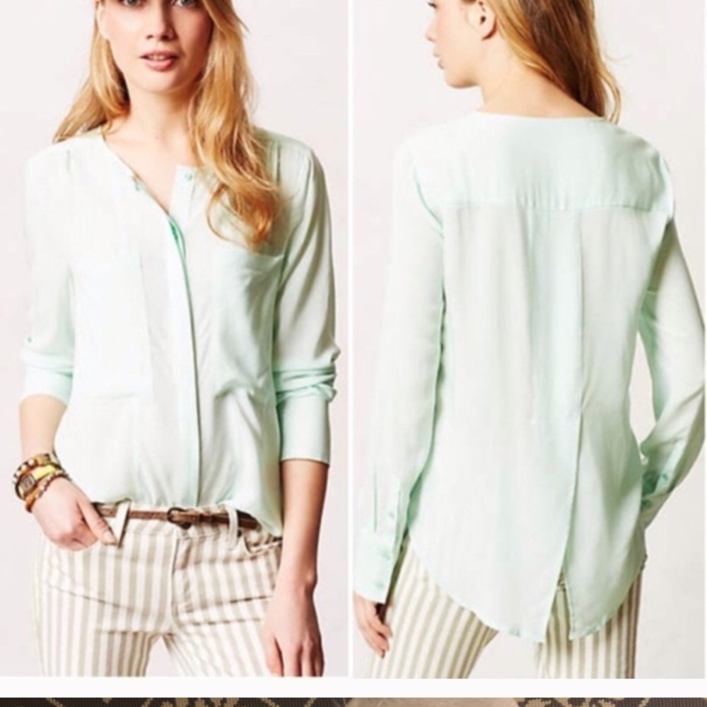 Maeve Anthropolgie shirt size 2 mint.