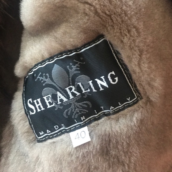 Shearling custom made suede mid length fur jacket - Picture 2 of 8