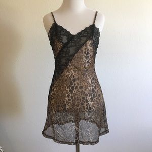 Fredericks of Hollywood leopard print slip
