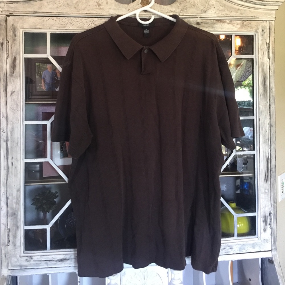 Alfani Short Sleeves Collar Shirt