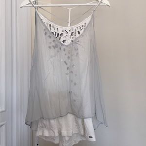 Studded Double Layer Top