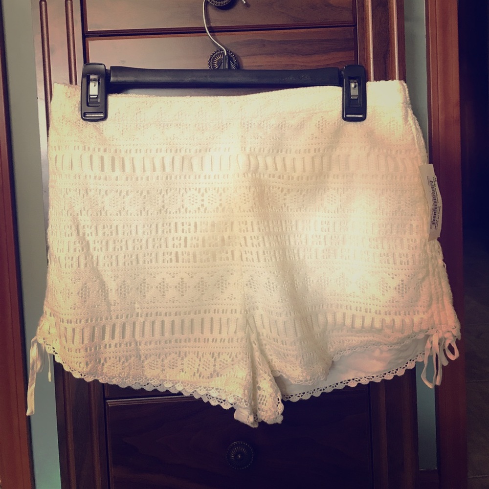 Cream Shorts
