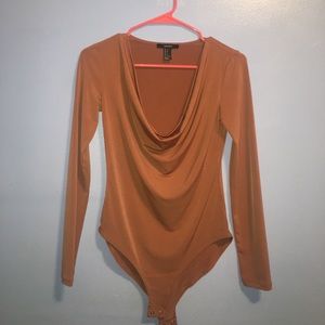 Brown low rise leotard.