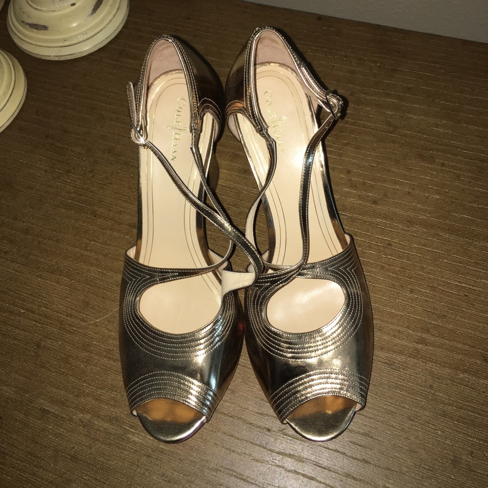 Cole Haan gold heels