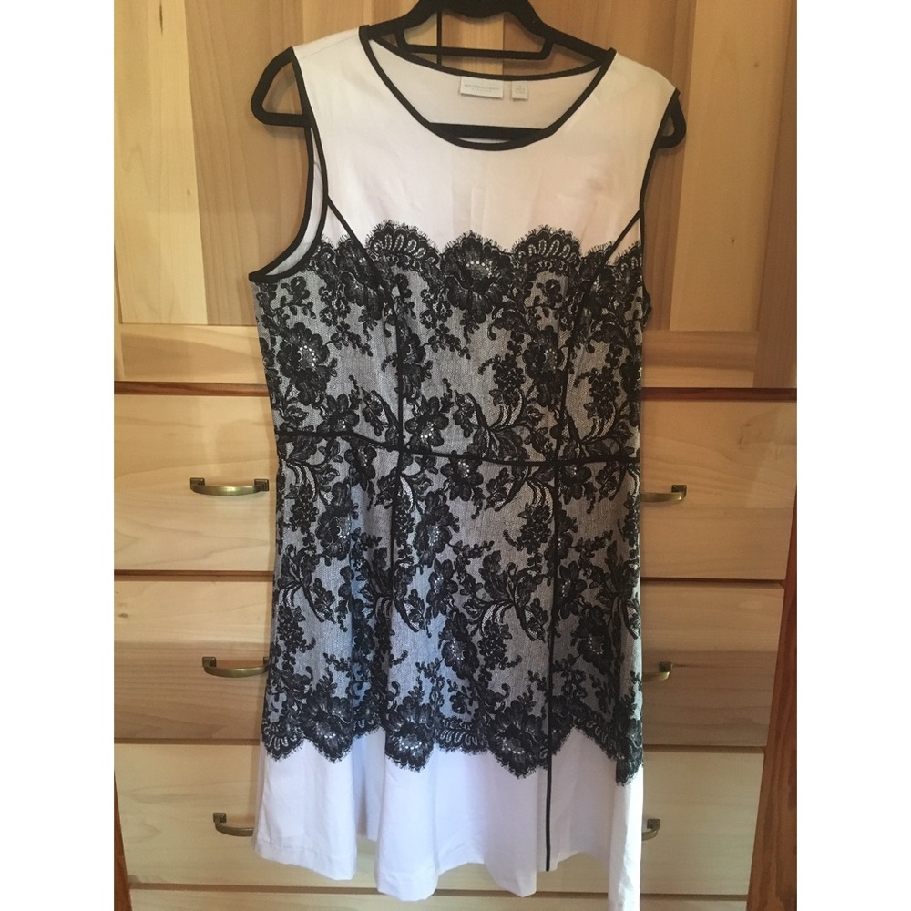 Midi Black and White Dress
