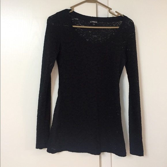 Express Tops - express black long sleeve shirt