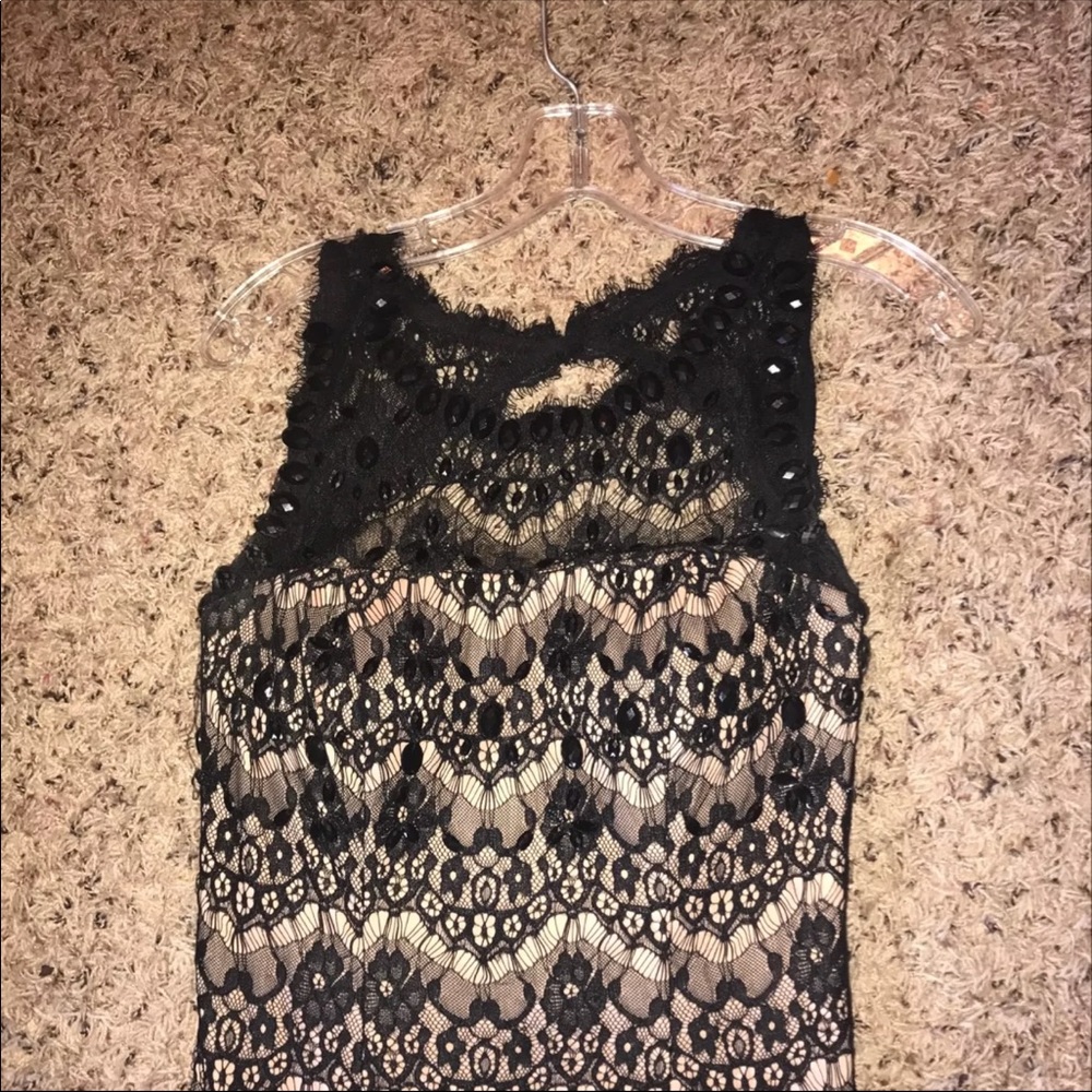 Black/Nude formal dress