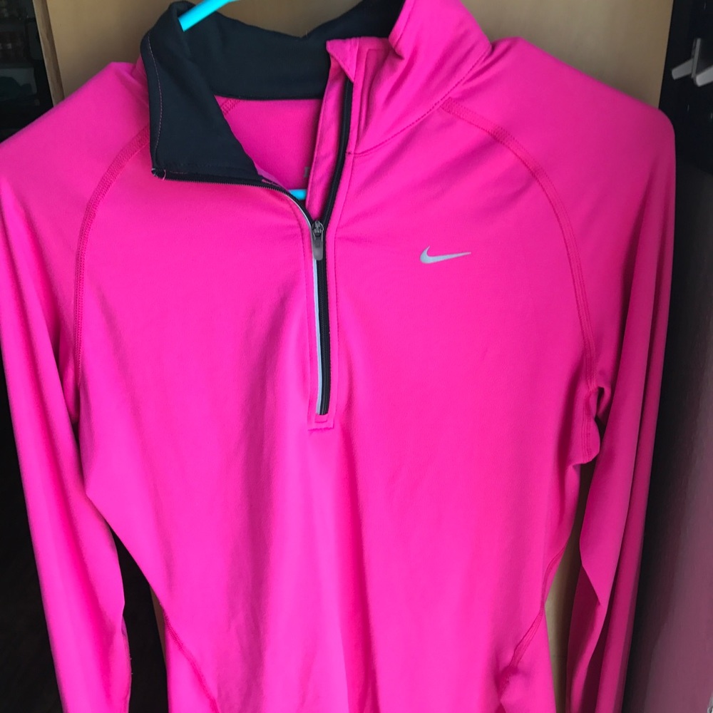 Bright Pink Nike Elements quarter zip