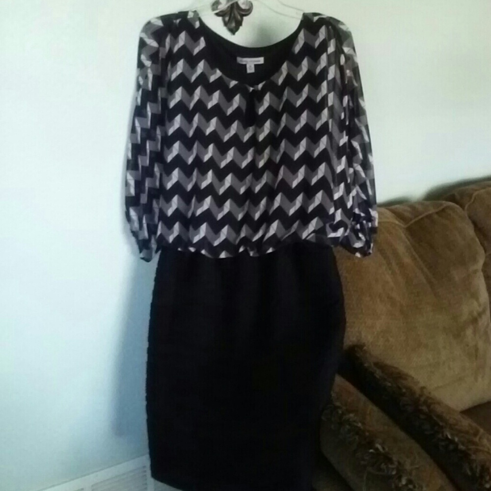 Women very comfy chevron dress