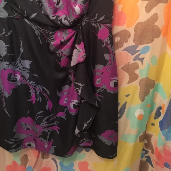 Banana Republic Flowered Dress 12 PETITE - Picture 3 of 4