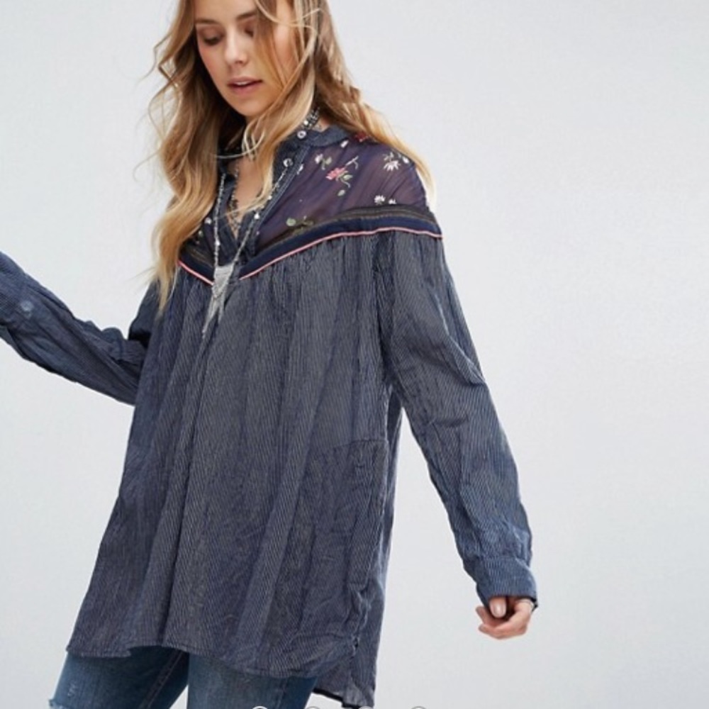 Free People Hearts and Colors Blouse