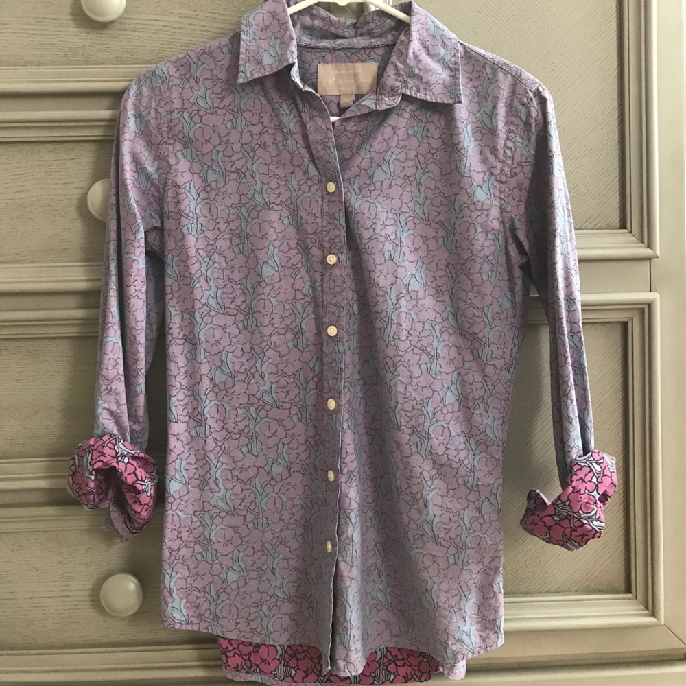 Banana Republic floral button down