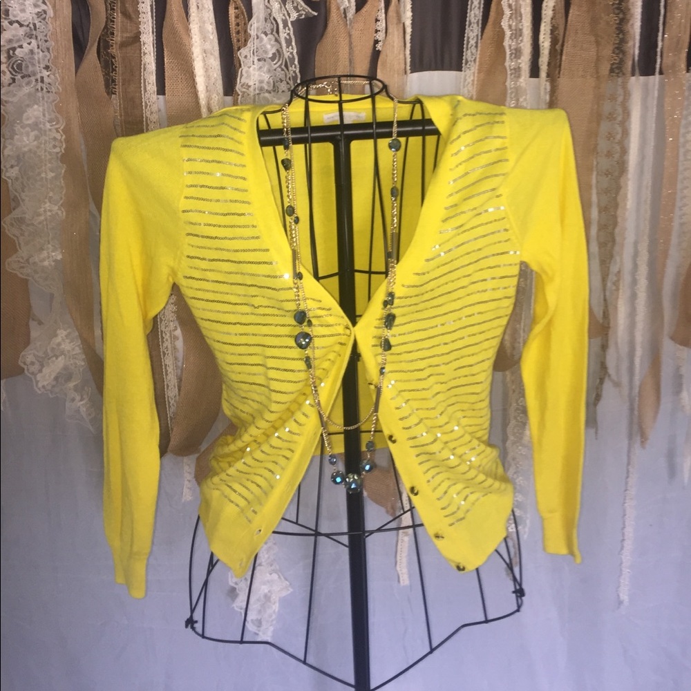 New yellow New York & Company cardigan