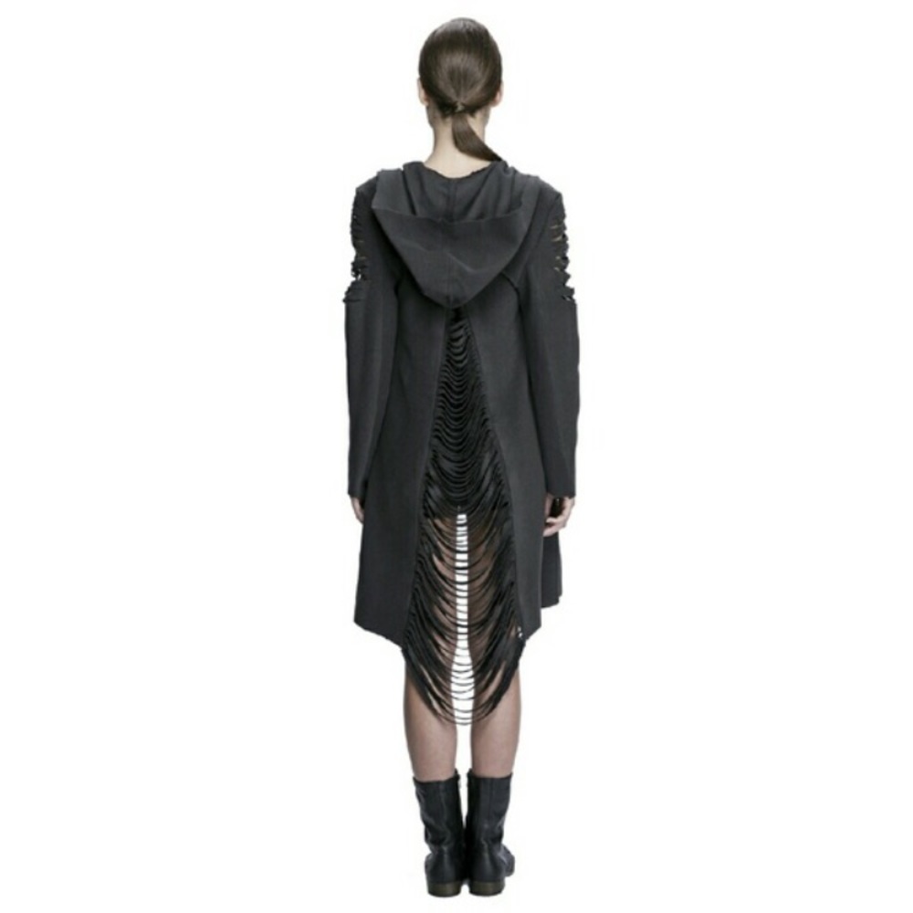 PINS & NEEDLES: DISTRESSED VEST DUSTER. Grey. M. - Picture 7 of 7