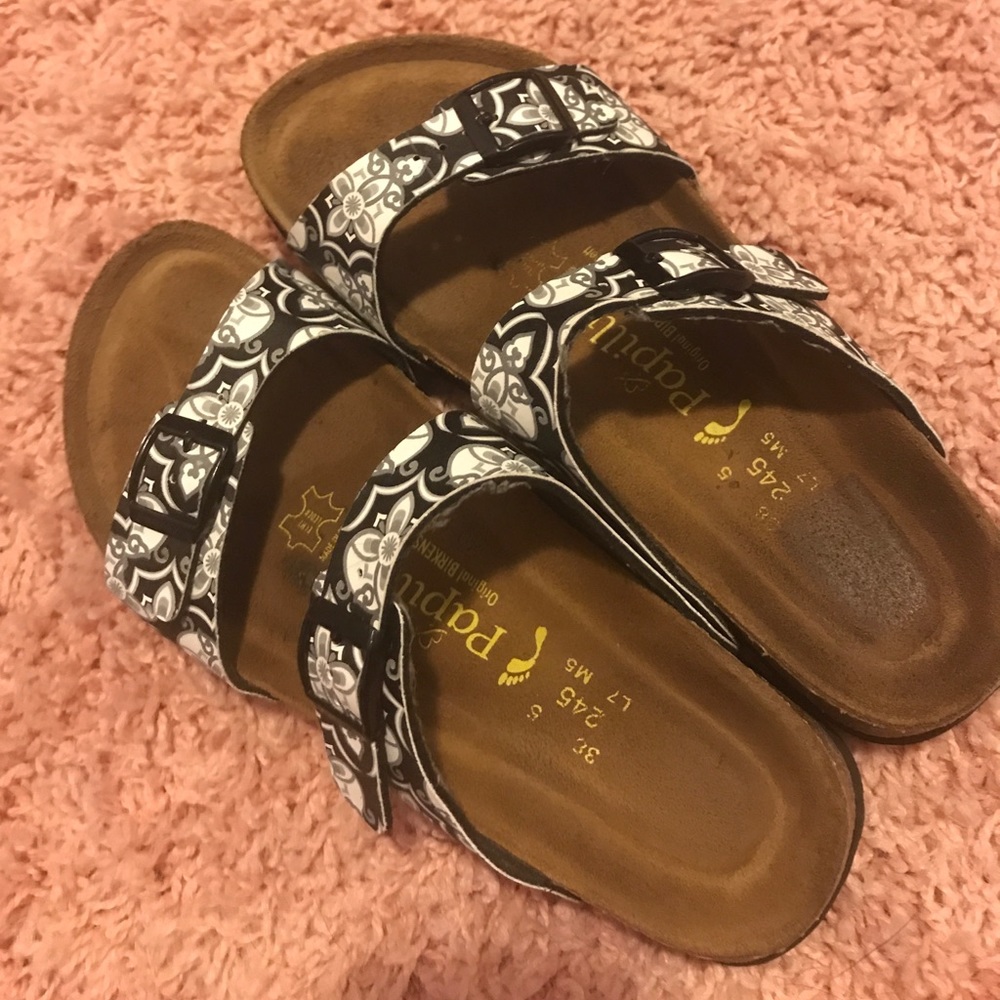 Black and White Floral "fancier" birks
