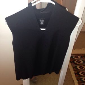Eileen fisher 100% black wool tank/ sleeveless top