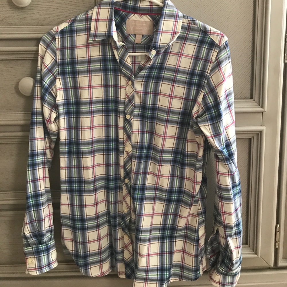 Banana Republic plaid flannel button down