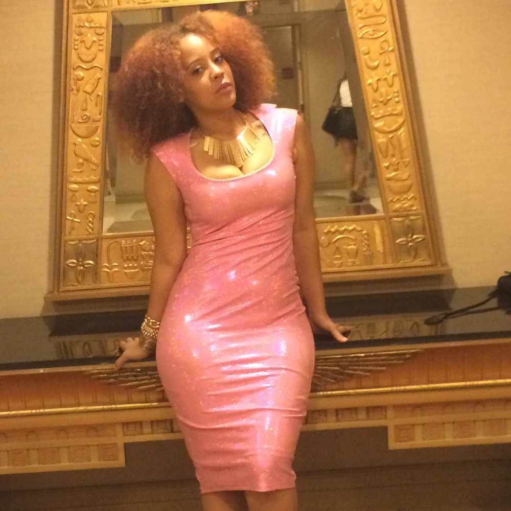 Barbie inspired knee length dress