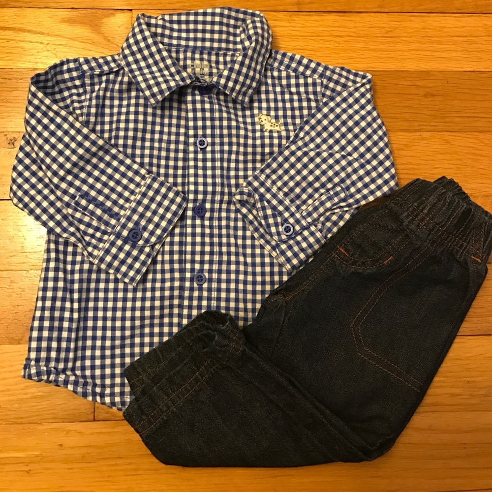 Infant 2 Piece Button Down Set