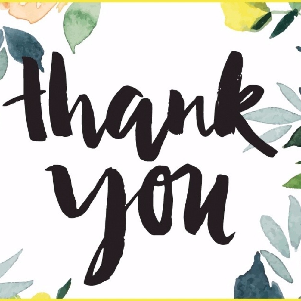 HUGE THANK YOU😍😍😍