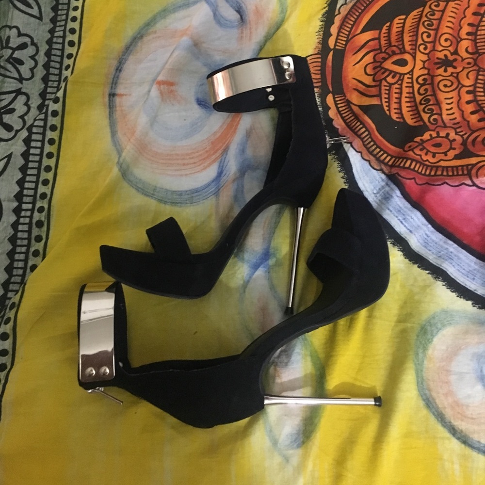 Black and Gold Heels