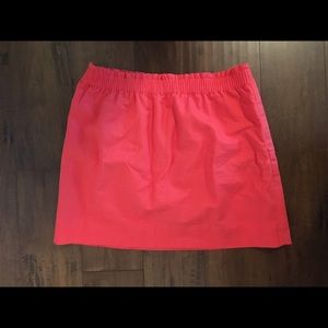 NWT J. Crew Pink Linen Sidewalk Skirt Size 14