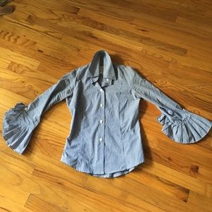 Bell by Alicia Bell Blue Plaid Button Down Sz. 2