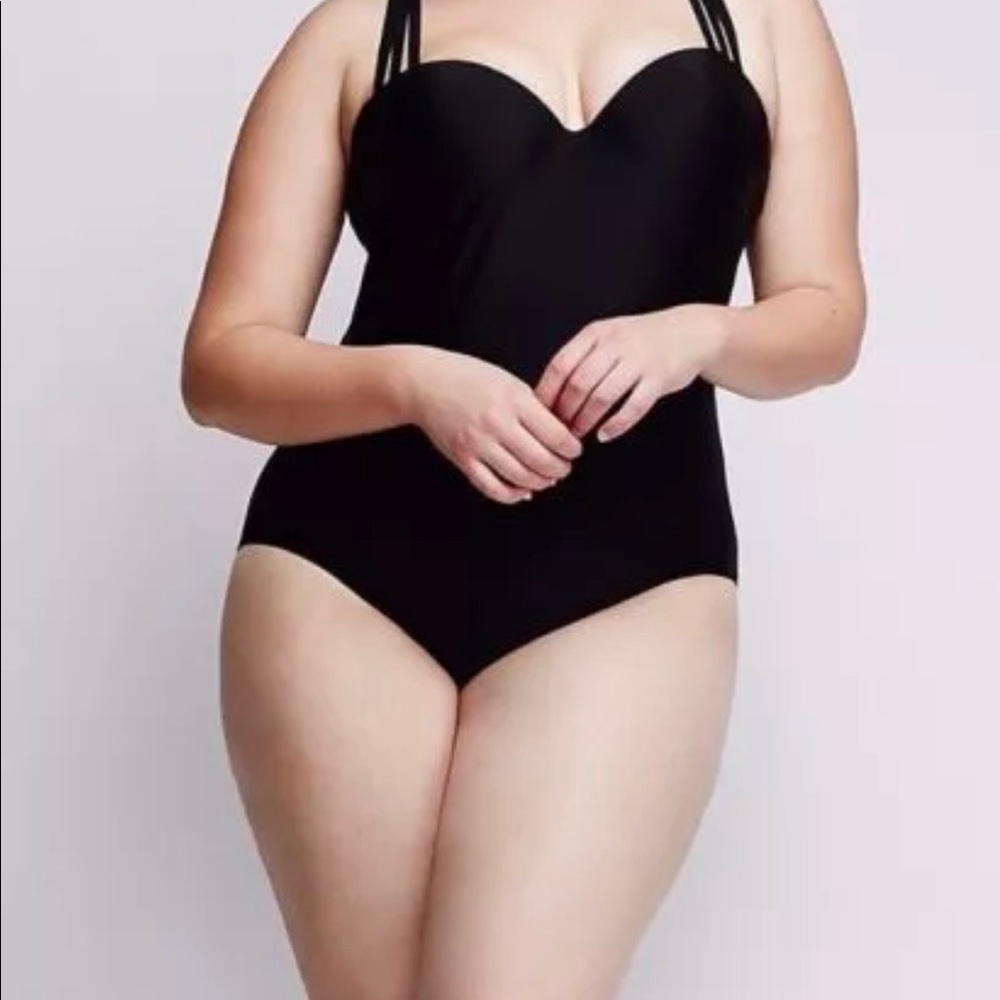 LANE BRYANT Plus Size Strappy Bandeau Swimsuit new