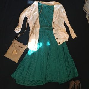 Women's teal aline dress