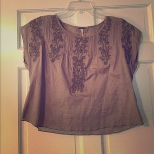 Free people cropped blouse