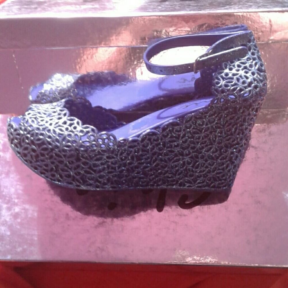 New Blue Lady Couture wedges