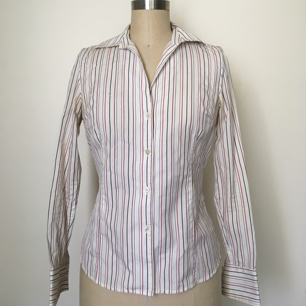 Petite Sophisticate Pinstripe Top