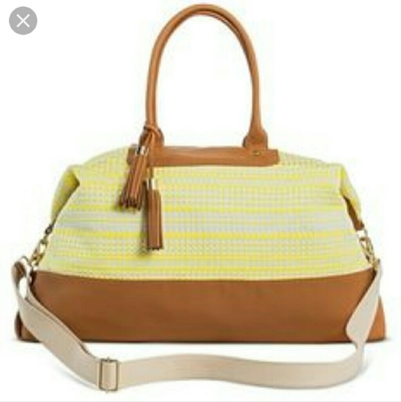 SALE! Jacquard Yellow Weekender - Picture 1 of 2