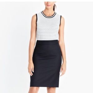 J Crew navy pencil skirt
